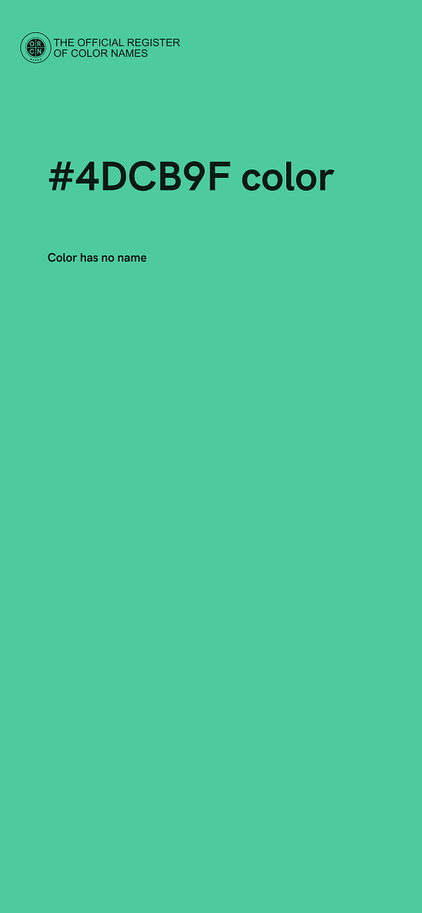 #4DCB9F color image