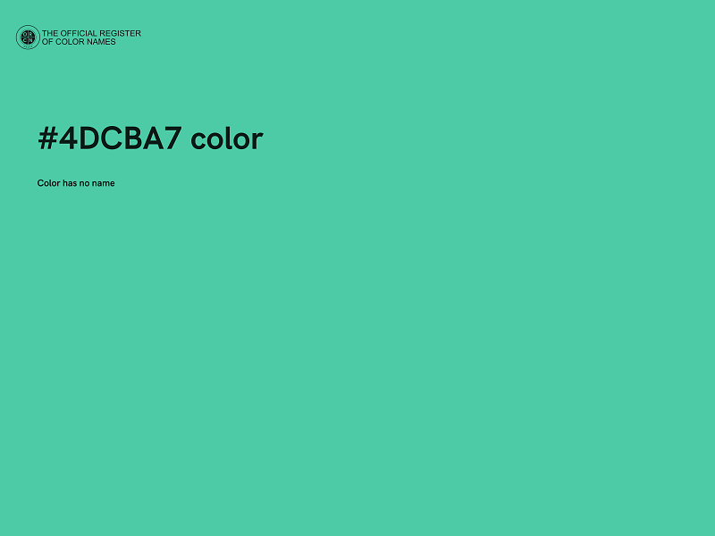 #4DCBA7 color image