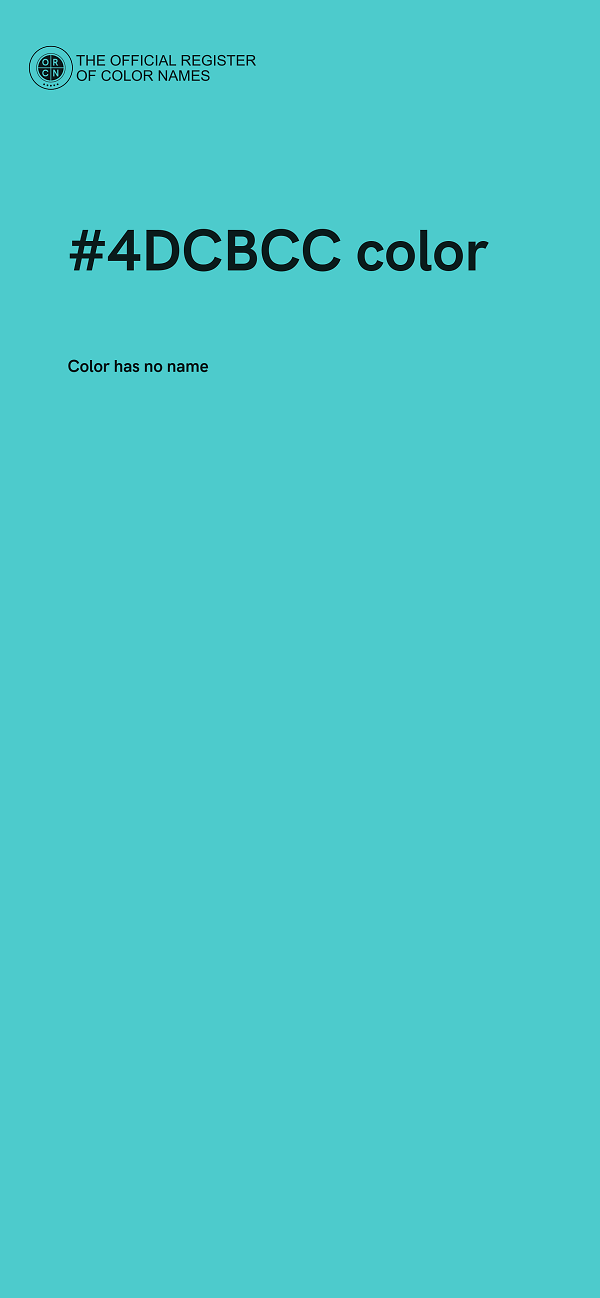 #4DCBCC color image