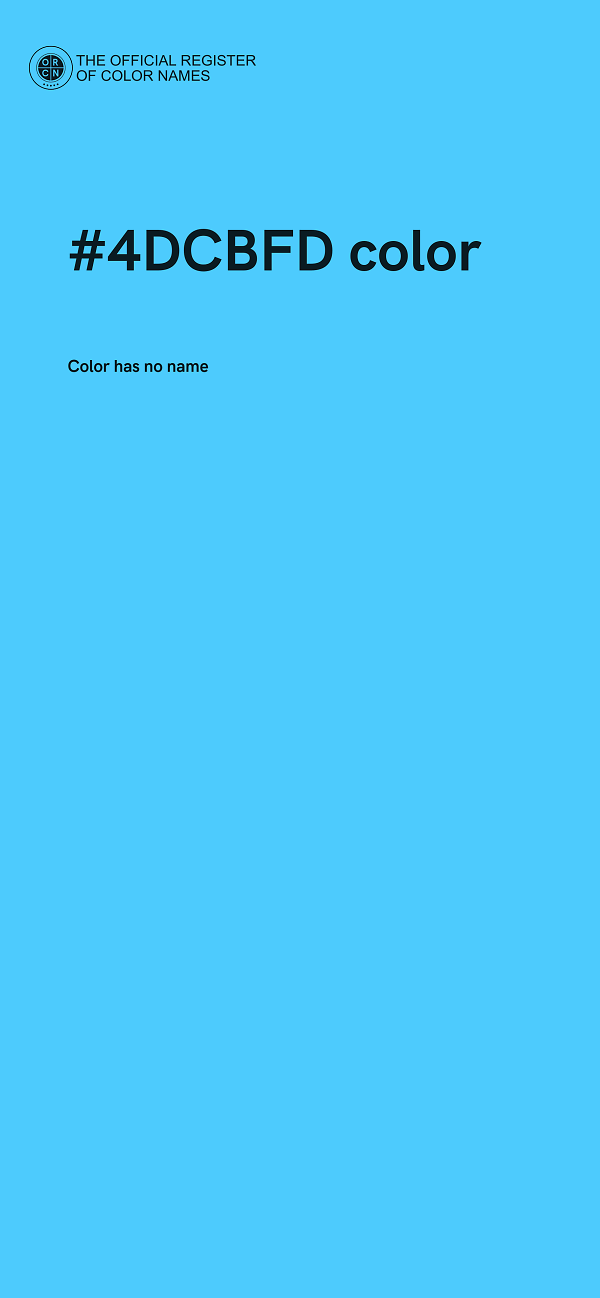 #4DCBFD color image