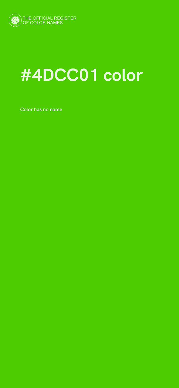 #4DCC01 color image