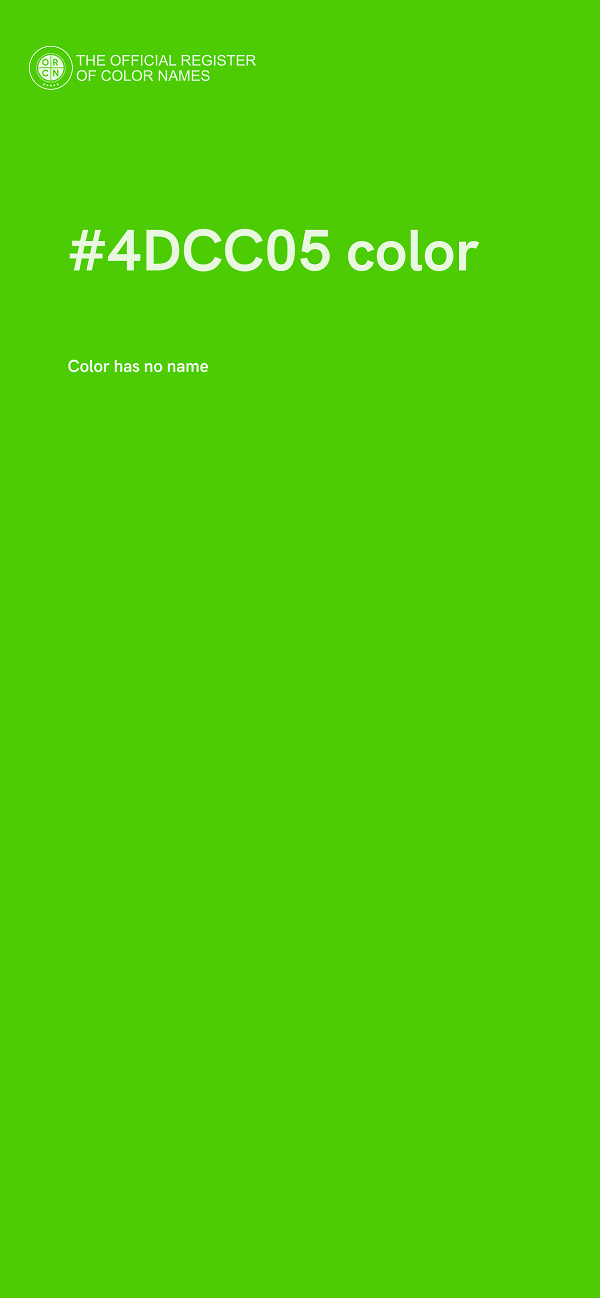 #4DCC05 color image