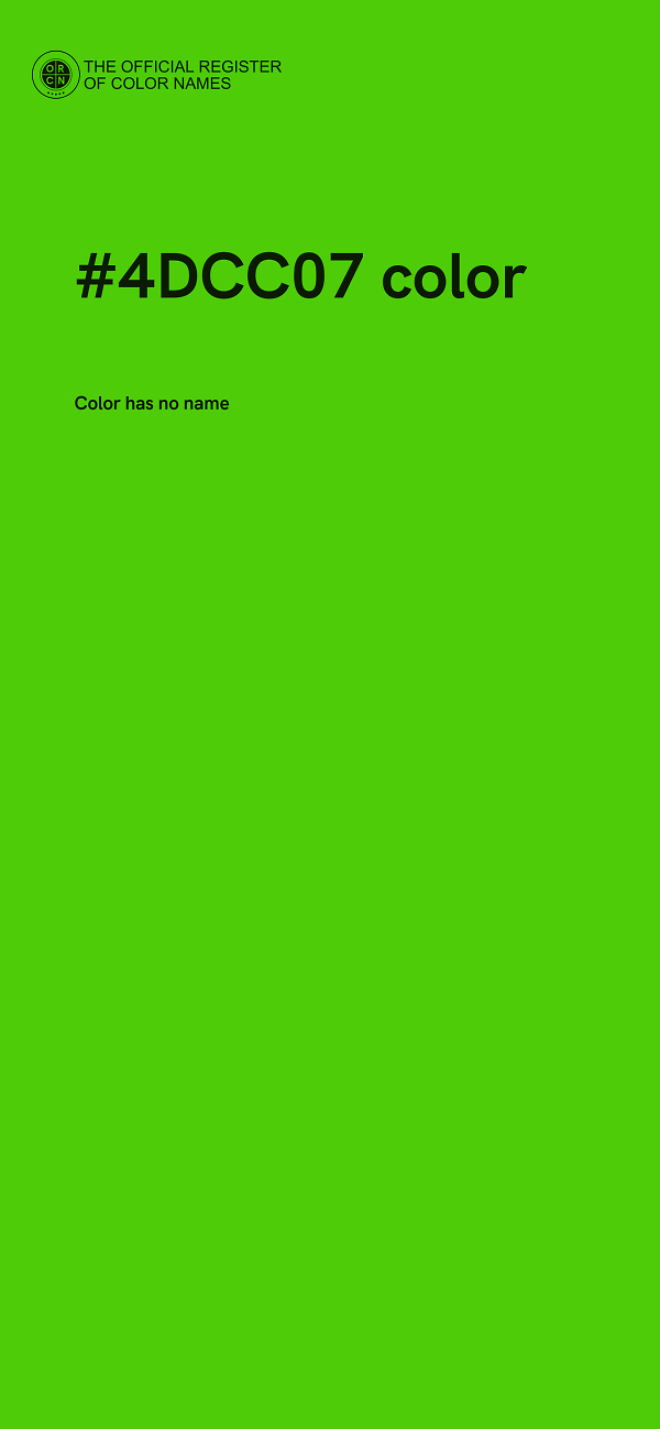 #4DCC07 color image