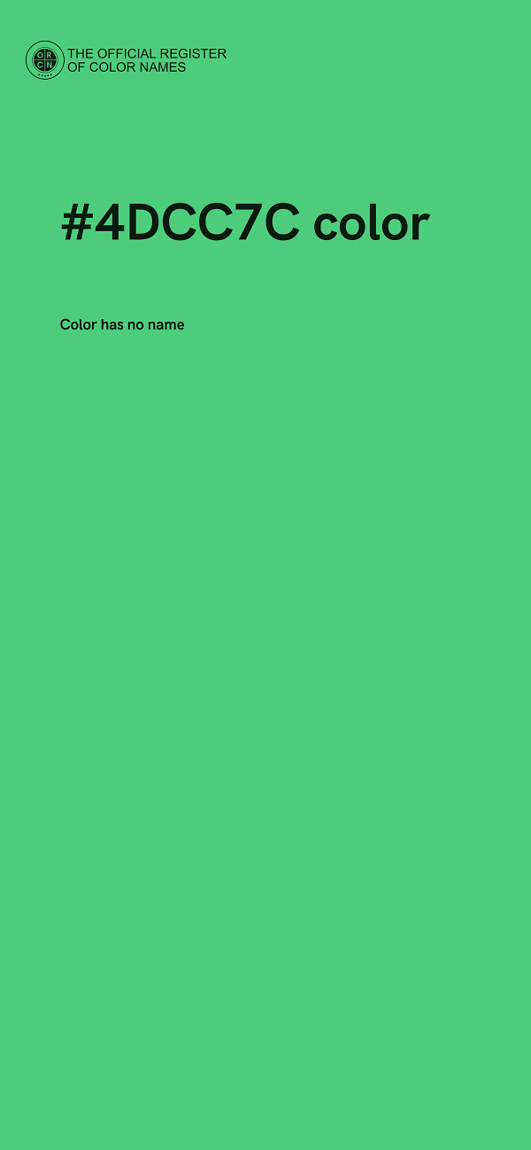 #4DCC7C color image