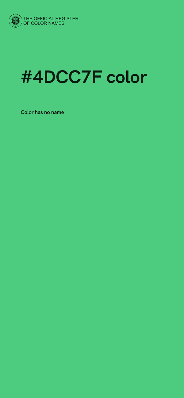 #4DCC7F color image