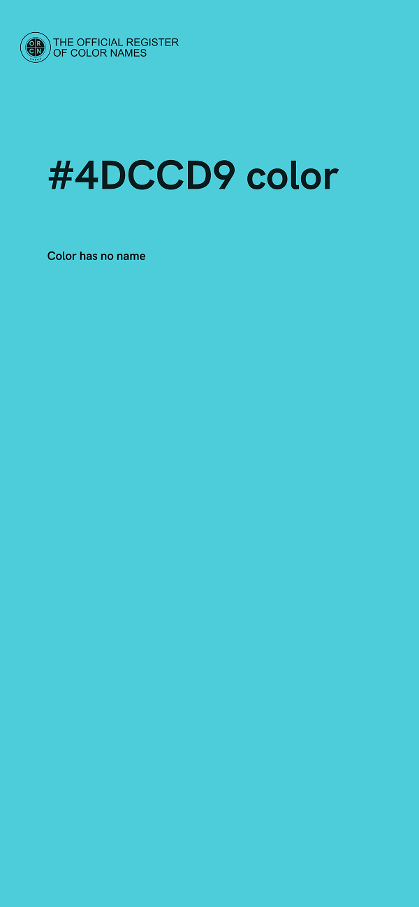#4DCCD9 color image