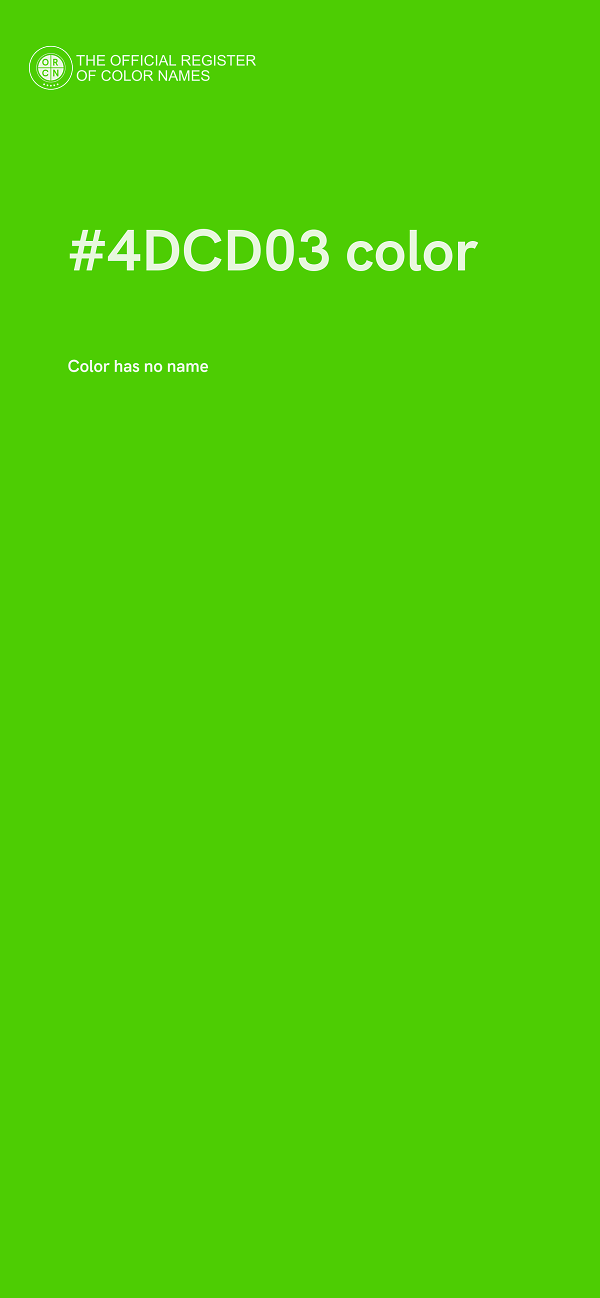 #4DCD03 color image
