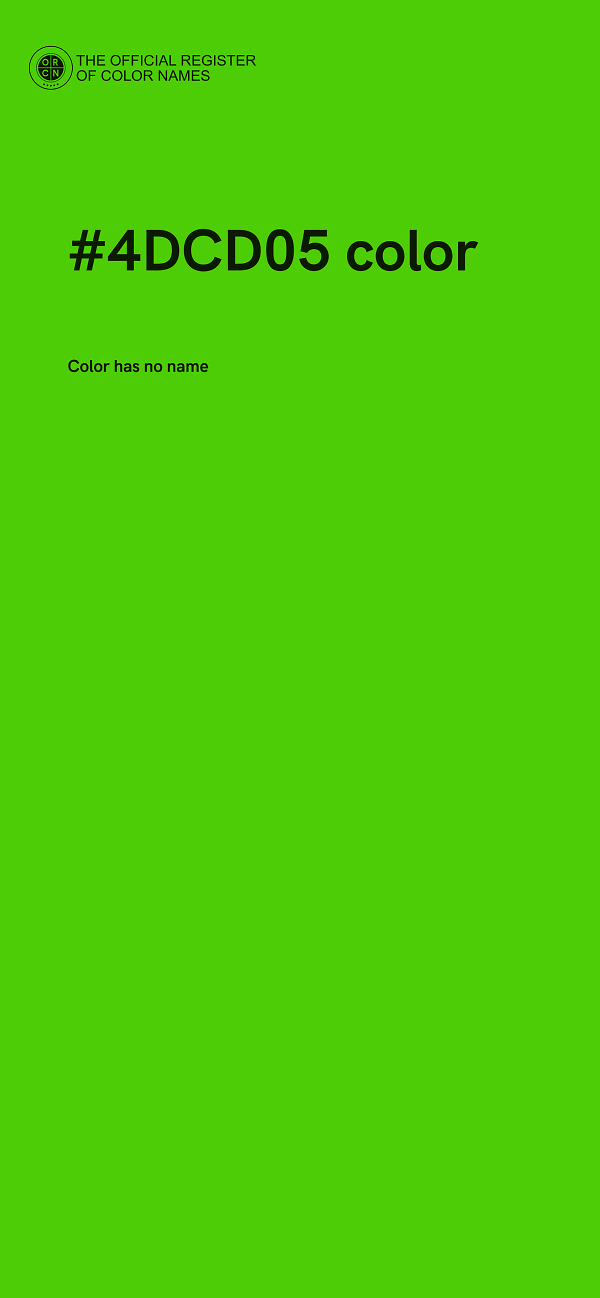 #4DCD05 color image
