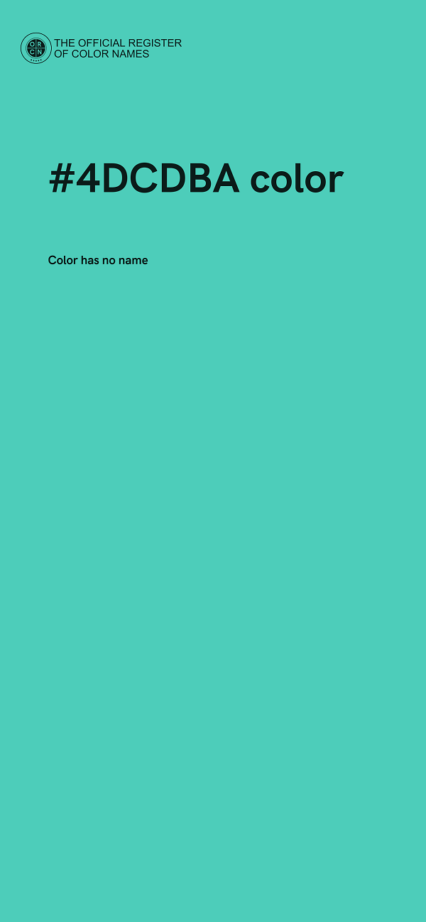 #4DCDBA color image