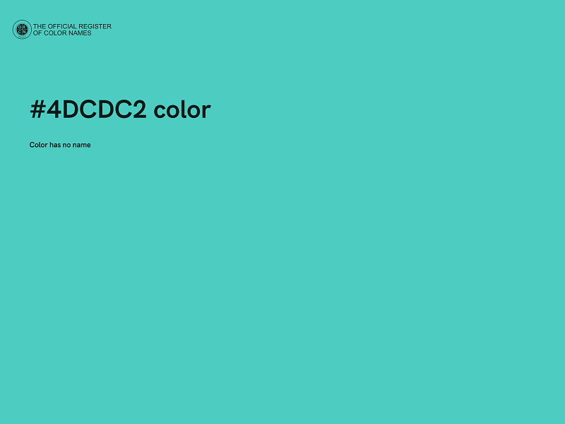 #4DCDC2 color image