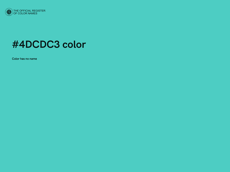 #4DCDC3 color image