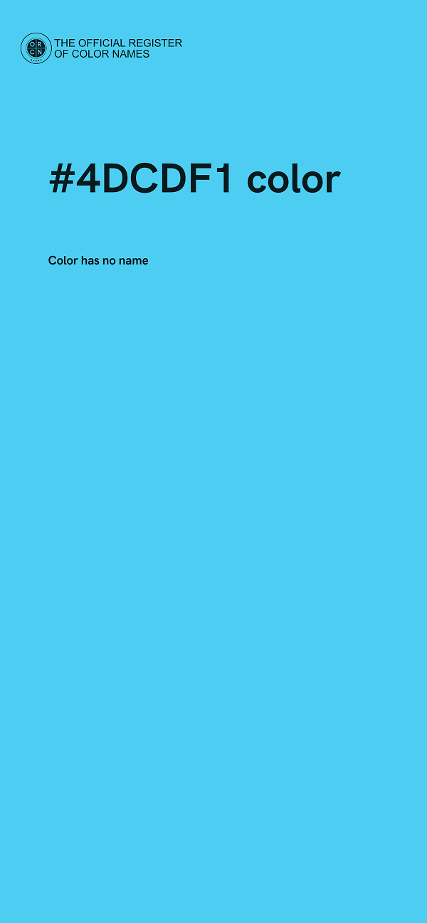 #4DCDF1 color image