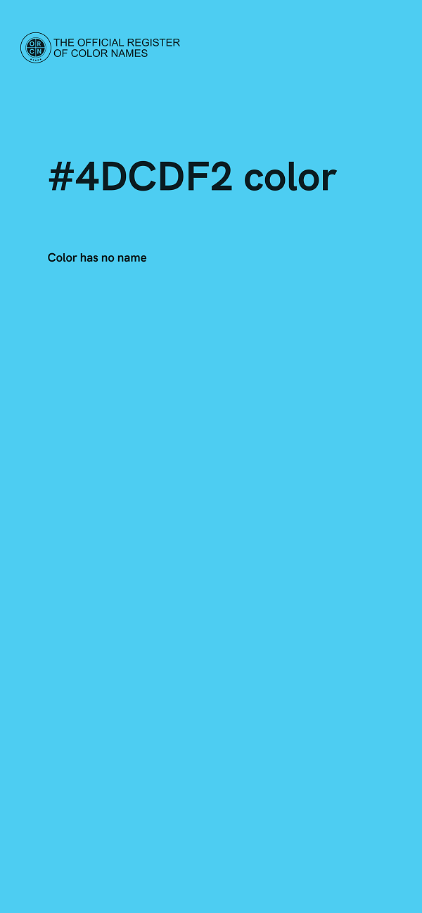 #4DCDF2 color image
