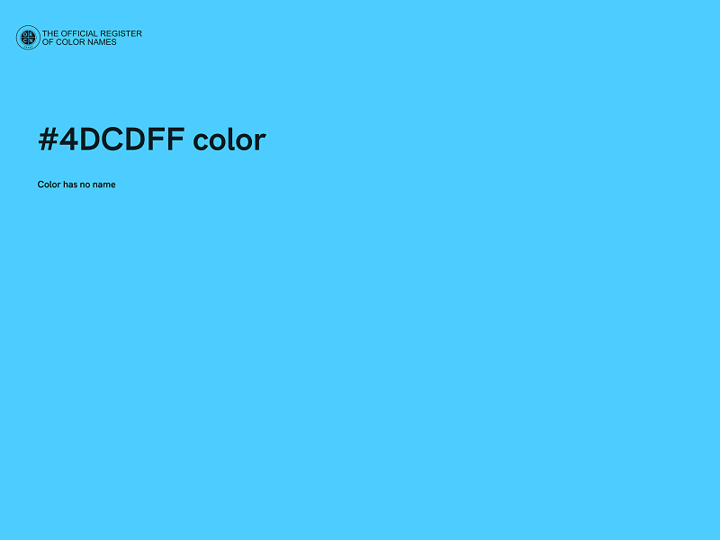 #4DCDFF color image