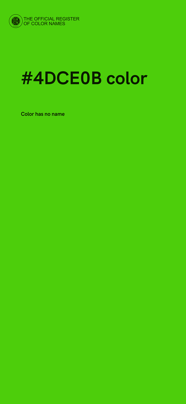 #4DCE0B color image
