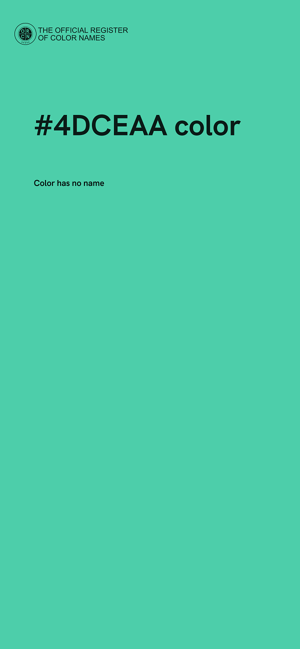 #4DCEAA color image