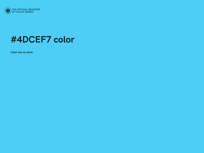 #4DCEF7 color image