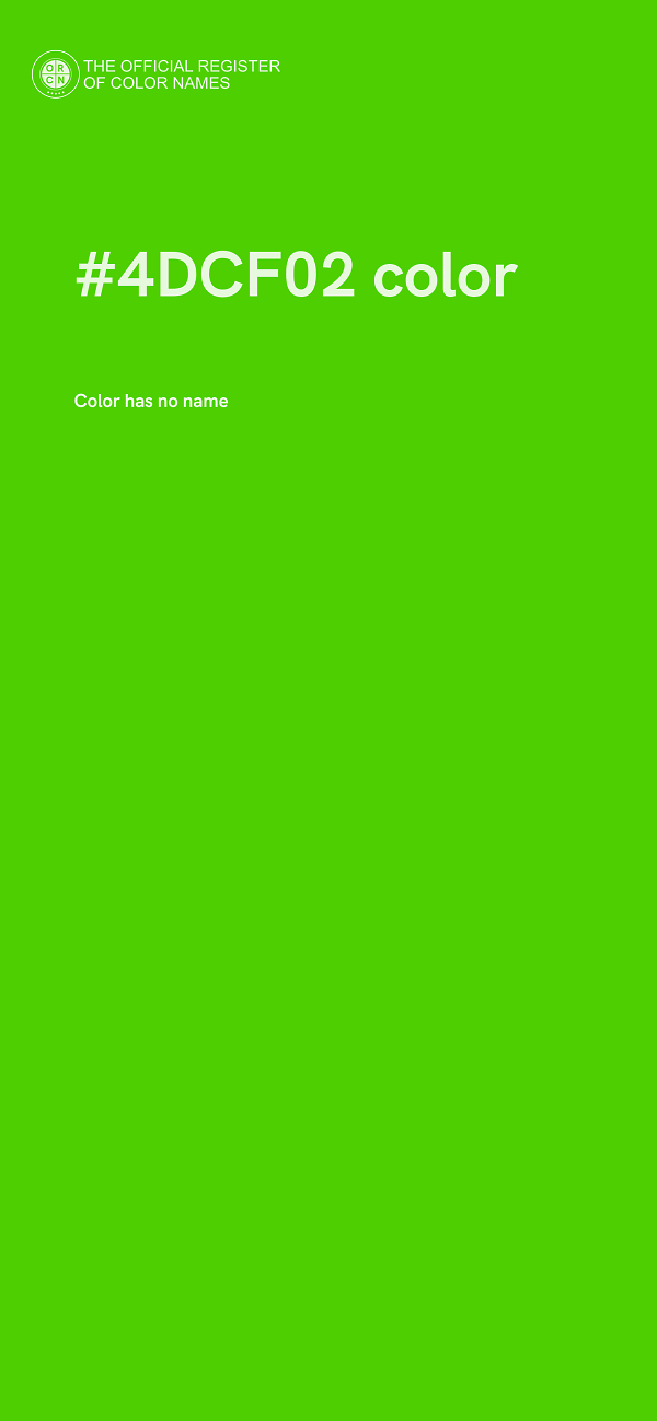 #4DCF02 color image
