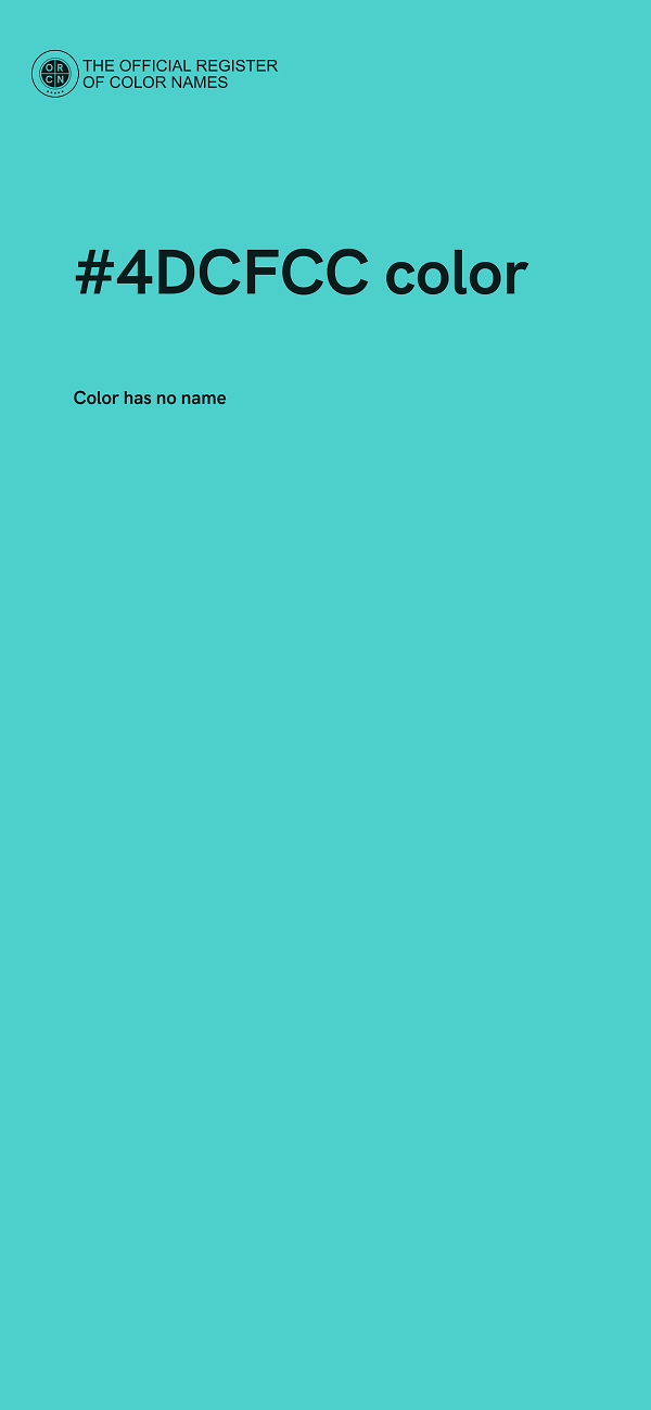 #4DCFCC color image