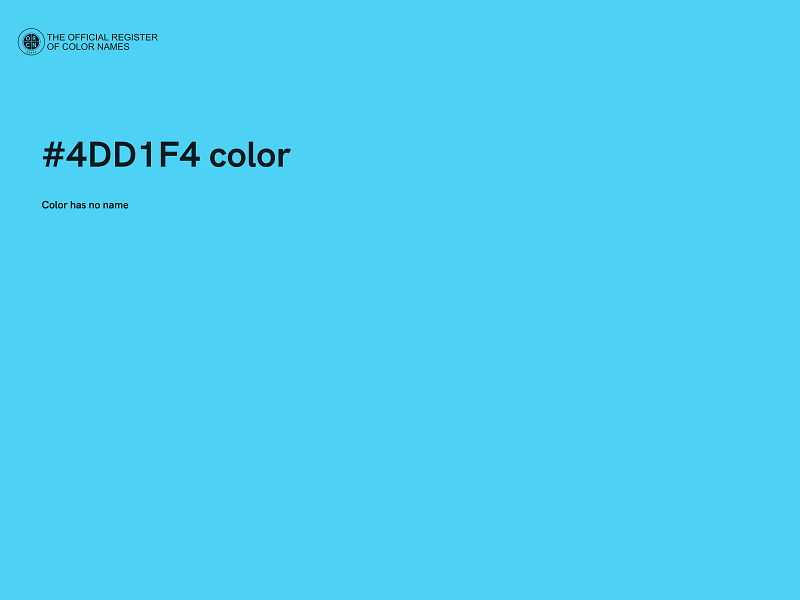 #4DD1F4 color image