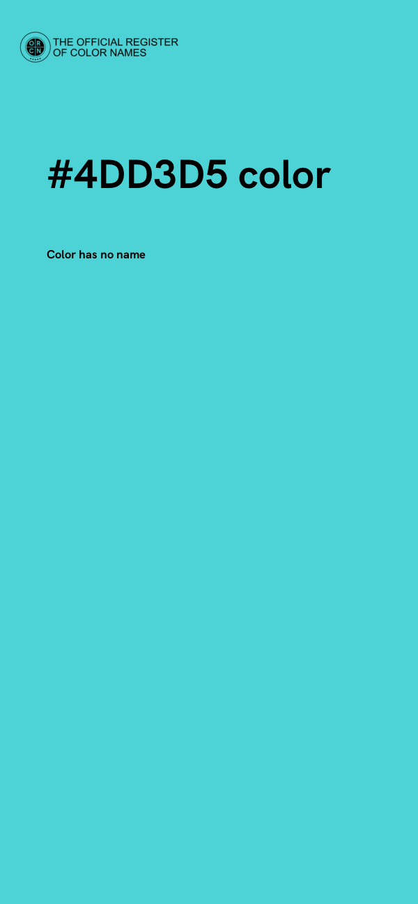 #4DD3D5 color image
