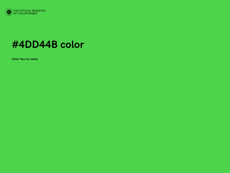 #4DD44B color image