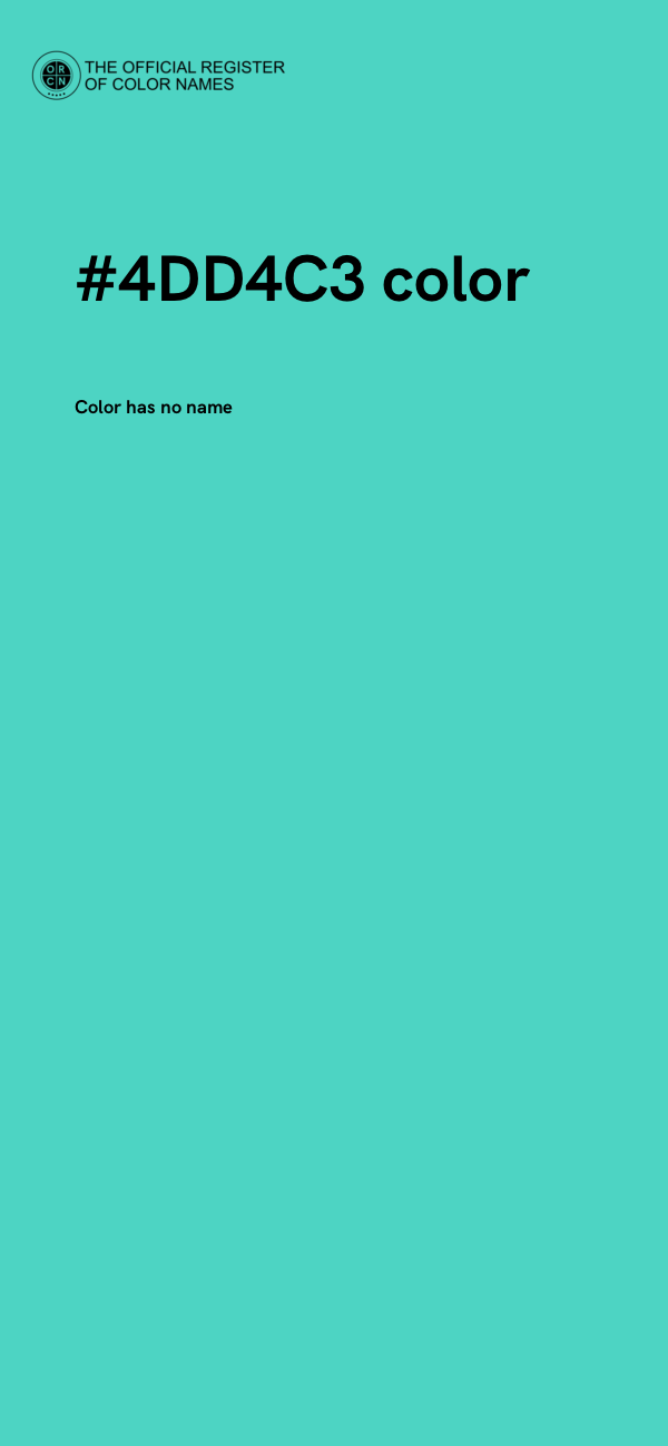 #4DD4C3 color image