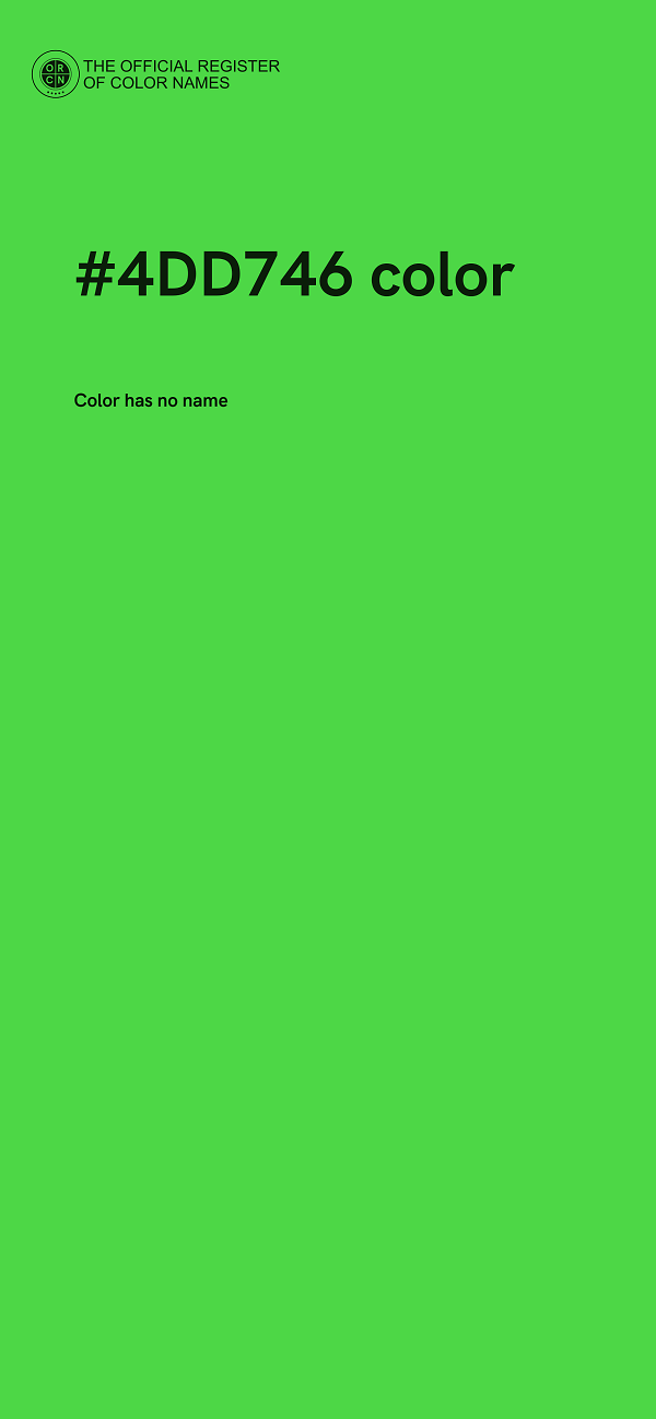 #4DD746 color image