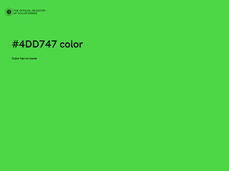 #4DD747 color image