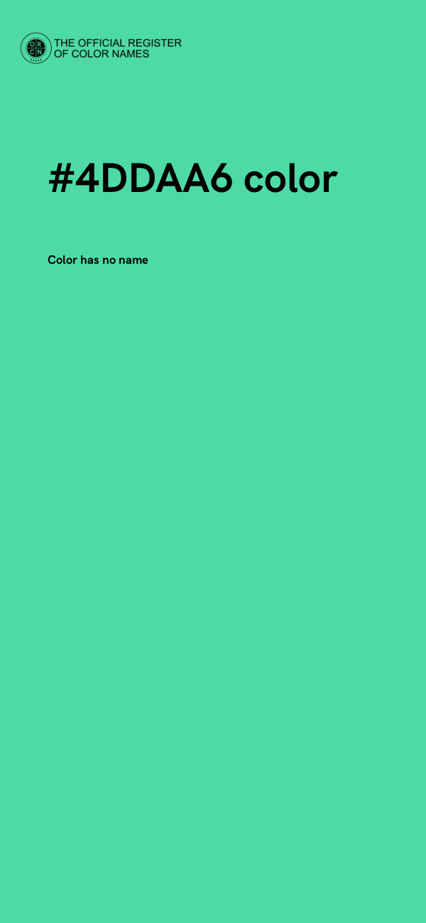 #4DDAA6 color image