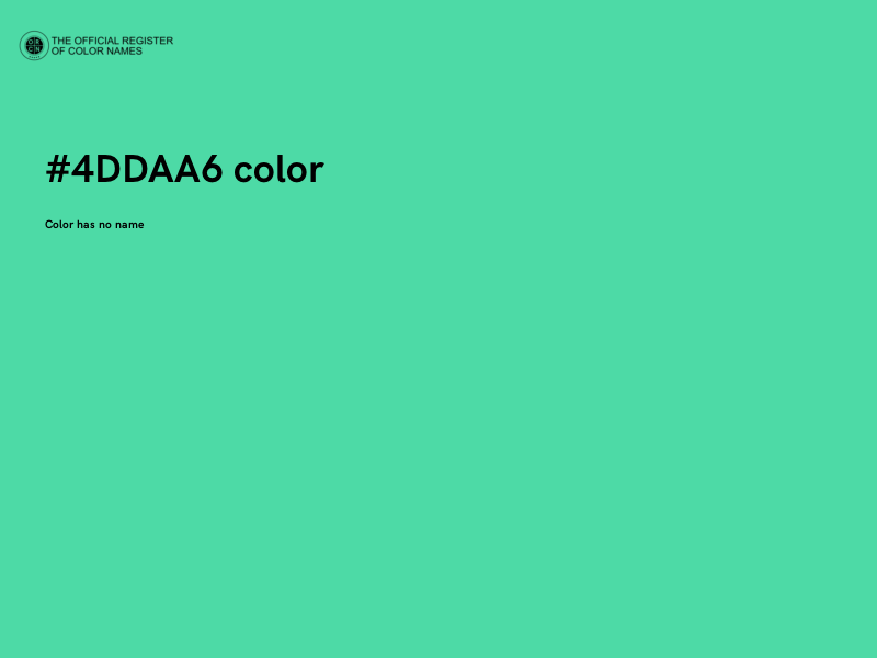 #4DDAA6 color image