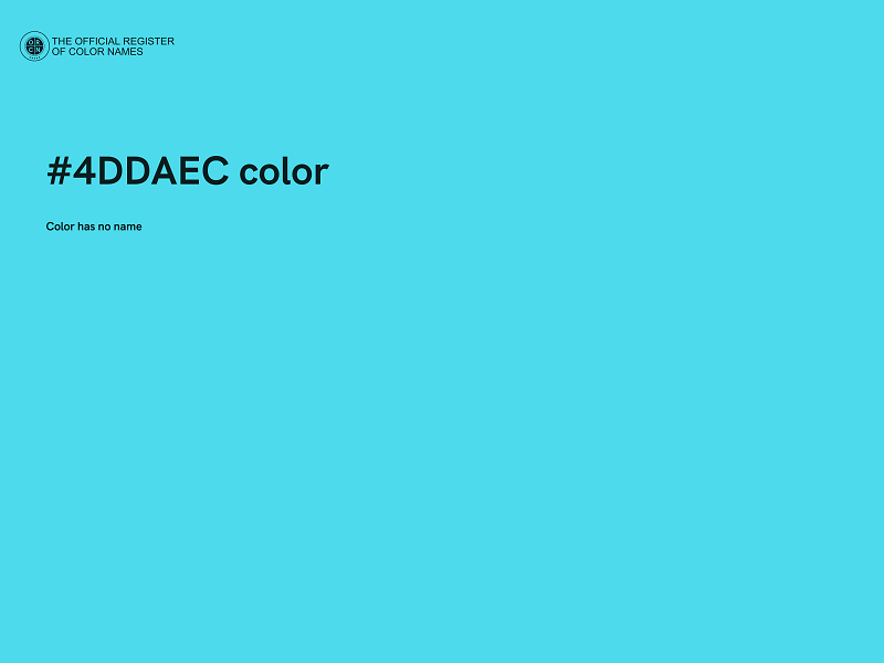 #4DDAEC color image