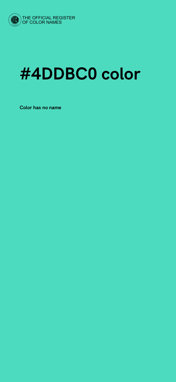 #4DDBC0 color image