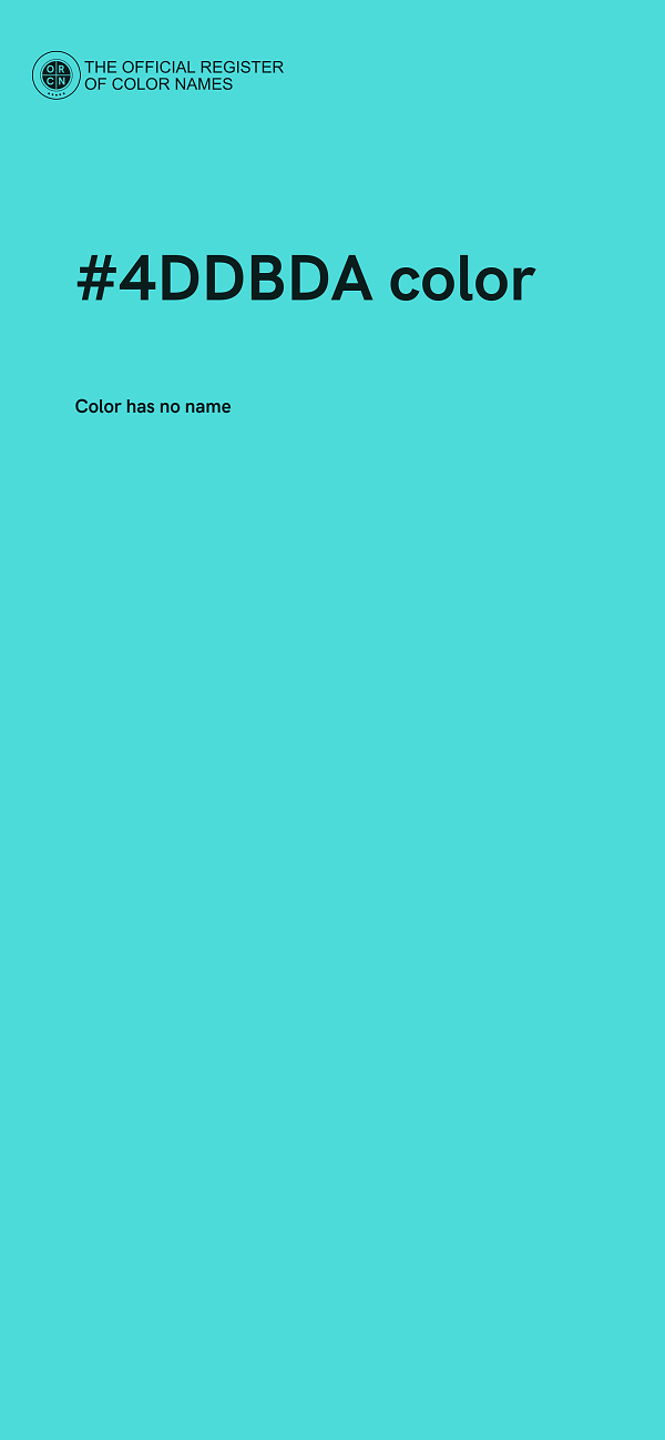 #4DDBDA color image