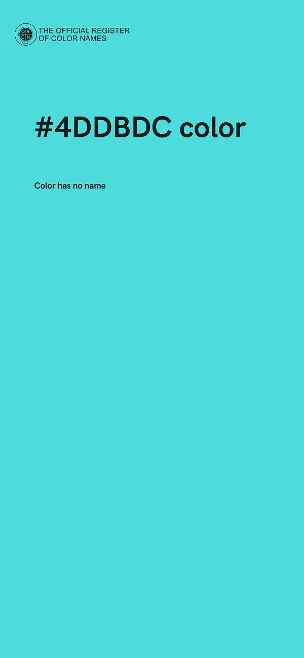 #4DDBDC color image