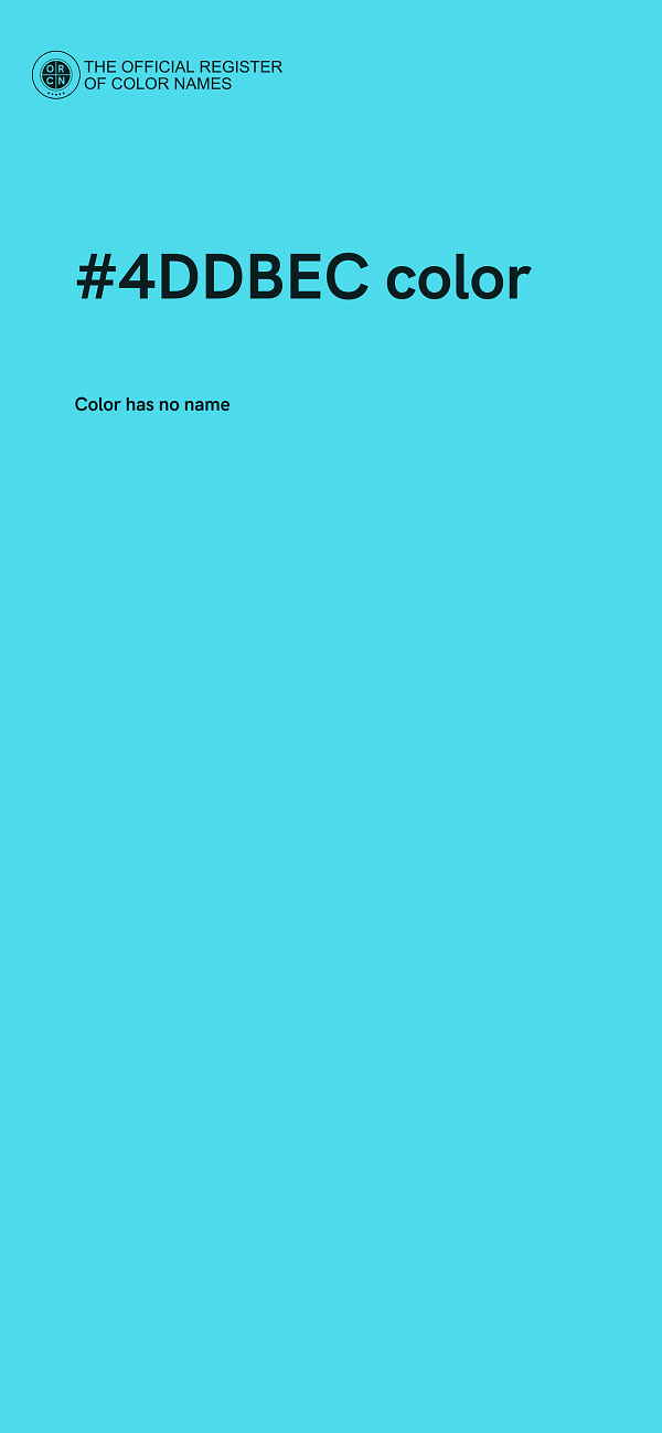 #4DDBEC color image