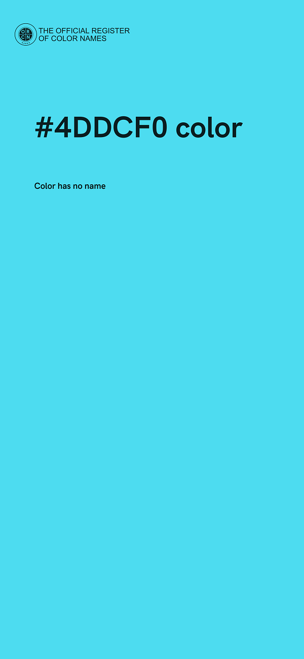 #4DDCF0 color image