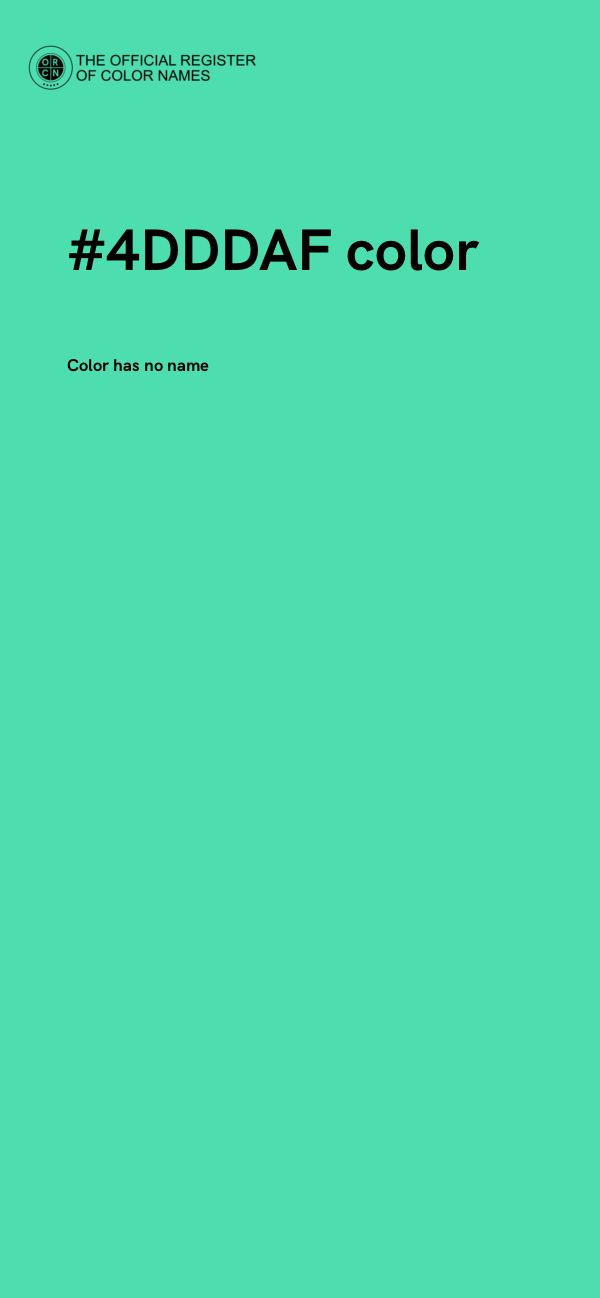 #4DDDAF color image