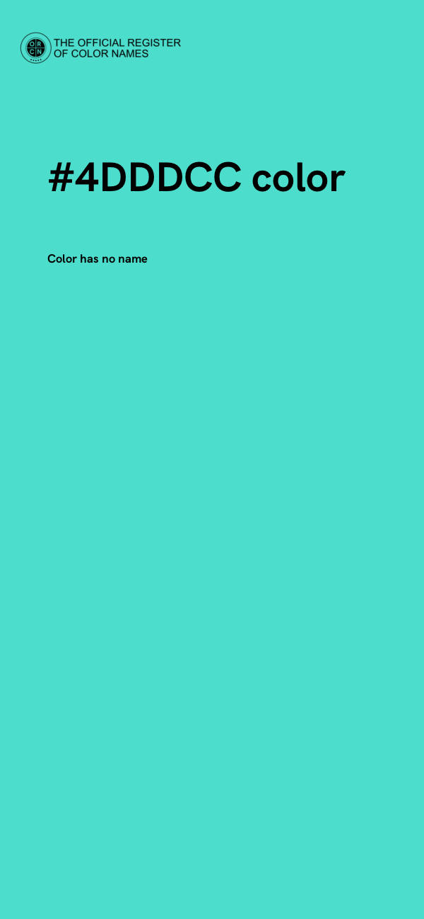 #4DDDCC color image