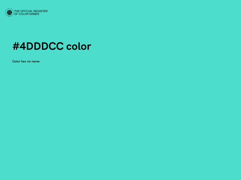 #4DDDCC color image
