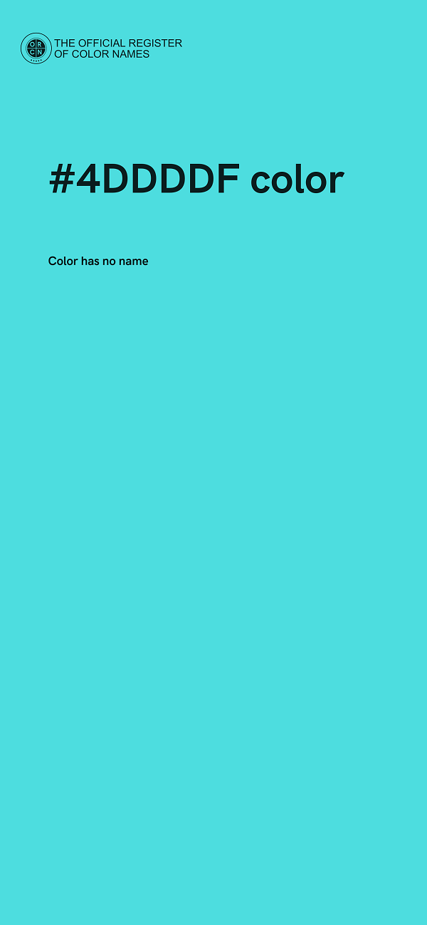 #4DDDDF color image
