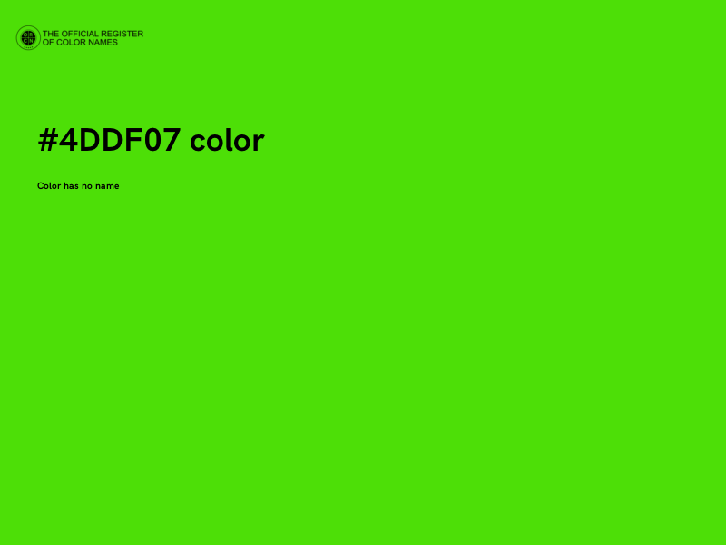 #4DDF07 color image