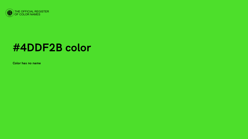 #4DDF2B color image