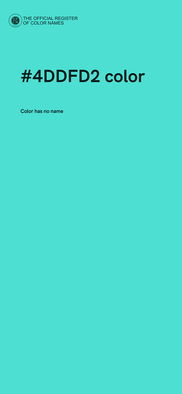 #4DDFD2 color image