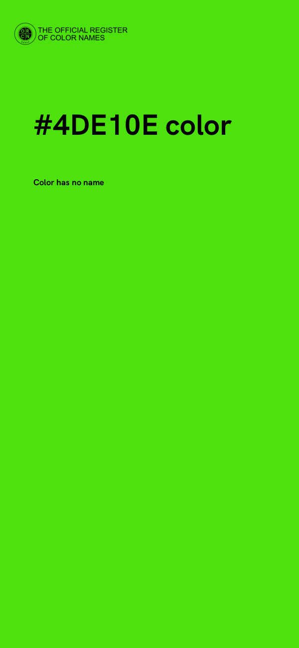 #4DE10E color image