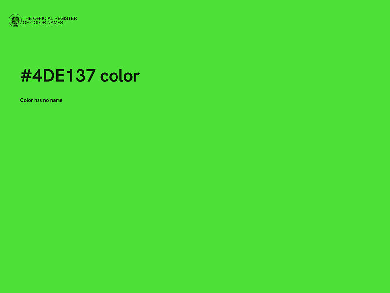 #4DE137 color image