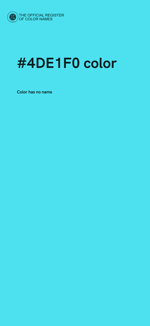 #4DE1F0 color image