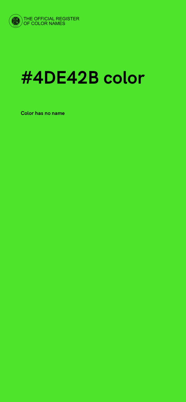 #4DE42B color image