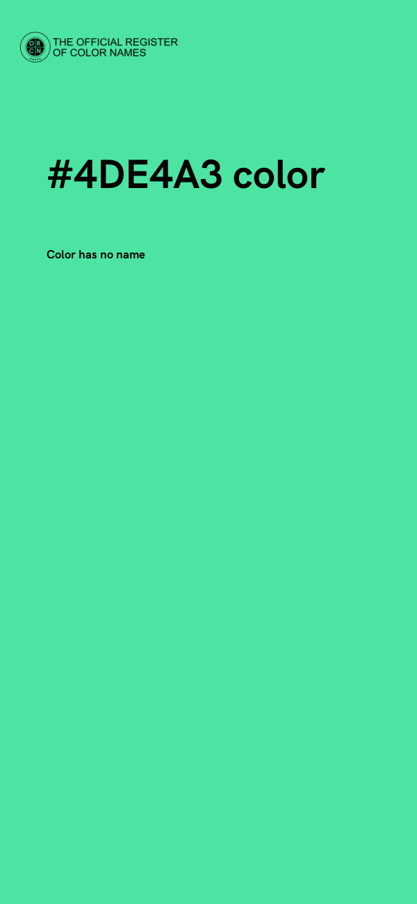 #4DE4A3 color image