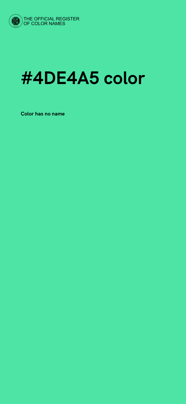#4DE4A5 color image